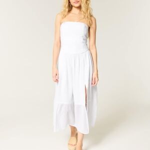 Hollister Elegant White Strapless Dress